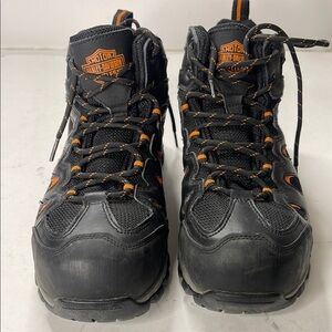 Harley-Davidson Black and Orange Boots